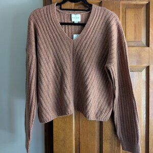 NWT Pink Rose Ribbed Cropped Sweater
